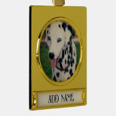 Mijn huisdier vriend upload je eigen foto op maat verguld banner ornament (Rechts)