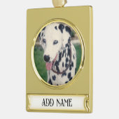 Mijn huisdier vriend upload je eigen foto op maat verguld banner ornament (Links)