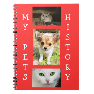 Mijn Huisdieren Geschiedenis Record Boek Notitieboek