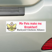 Mijn huisdieren maken dat ik ontbijt. Bumpersticke Bumpersticker (Op auto)