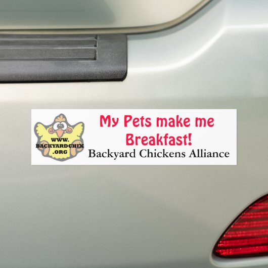 Mijn huisdieren maken dat ik ontbijt. Bumpersticke Bumpersticker (Op auto)