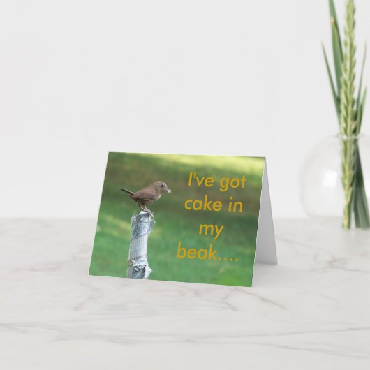 mijn huisdierenwinterkoninkje, heb ik cake in mijn kaart (Voorkant)