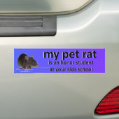 mijn huisdierrat bumpersticker (Op auto)