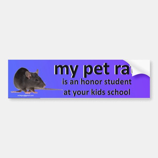 mijn huisdierrat bumpersticker (Voorkant)