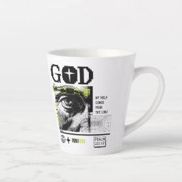 Mijn hulp komt van de Heer Psalm 121:2 retrowave Latte Mok
