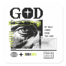 Mijn hulp komt van de Heer Psalm 121:2 retrowave