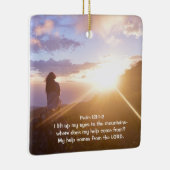 Mijn hulp komt van de LORD. Keramisch Ornament (Rechts)