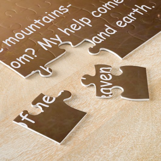 Mijn hulp komt van de LORD. Legpuzzel (Zijkant)