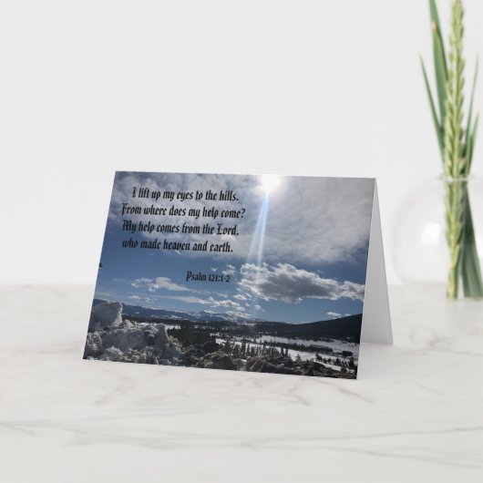 Mijn hulp komt van de Lord Psalm 121 Kaart (Voorkant)