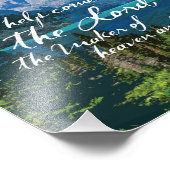 Mijn hulp komt van de Lord Psalm 121 Mountain Art Foto Afdruk (Hoek)