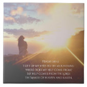 Mijn hulp komt van de LORD. Tegeltje (Voorkant)