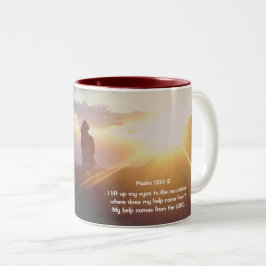 Mijn hulp komt van de LORD. Tweekleurige Koffiemok
