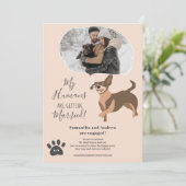 Mijn Humans gaan trouwen verloving grappige foto Aankondiging (Staand voorkant)