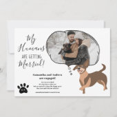 Mijn Humans gaan trouwen verloving grappige foto Aankondiging (Voorkant)