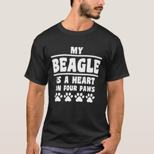 Mijn HUND is een hart op vier poten HUND 1 T-shirt (Voorkant)