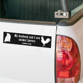 MIJN HUSBAND EN IK ZIJN DIERENVRIENDEN... DE VROUW BUMPERSTICKER