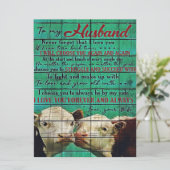 Mijn Husband Letter Gift | Brief voor hem | Menu (Staand voorkant)