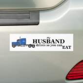 Mijn Husband-stations - Vrachtwagenchauffeur Bumpersticker (Op auto)