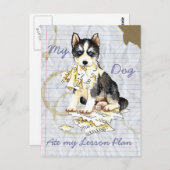 Mijn Husky Ate mijn Lesson Plan Briefkaart (Voorkant / Achterkant)