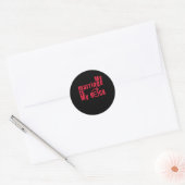 Mijn huwelijk is mijn rots - grappige geschenken v ronde sticker (Envelop)