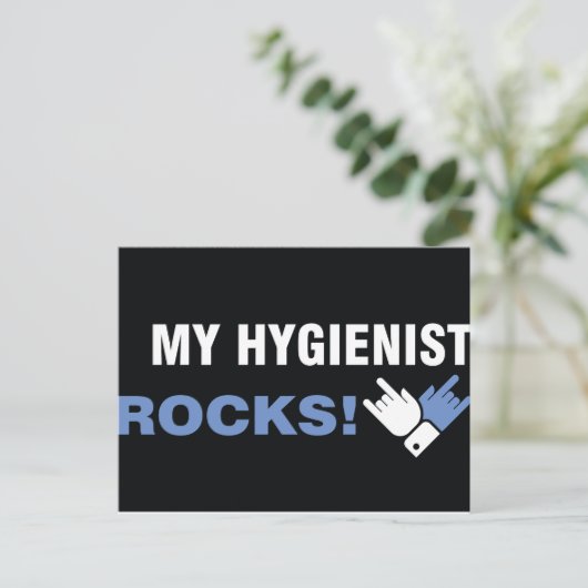 Mijn Hygienist Rocks Briefkaart (Staand voorkant)