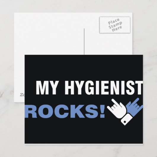 Mijn Hygienist Rocks Briefkaart (Voorkant / Achterkant)