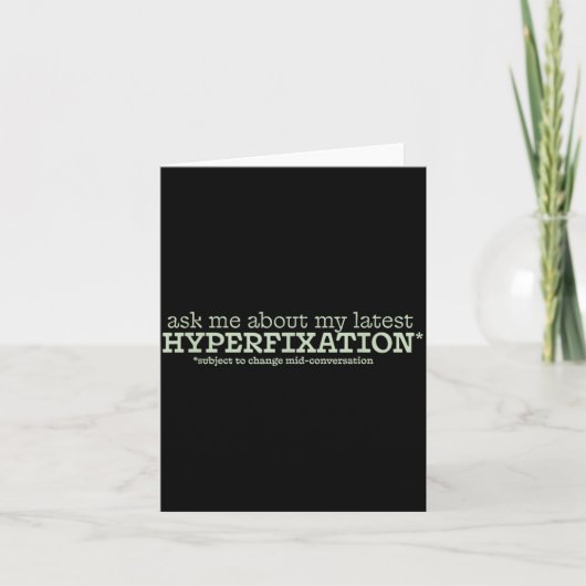 Mijn hyperfixatie kaart (Voorkant)
