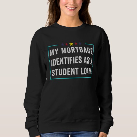 Mijn hypotheek identificeert zich als studentenlen trui (Voorkant)