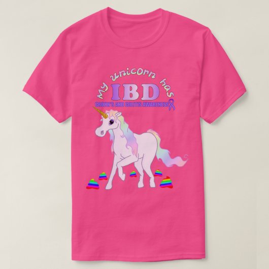 Mijn IBD Unicorn Crohns en Colitis Awareness T-shirt (Design voorkant)