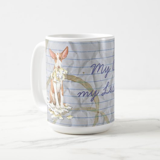 Mijn Ibizan Hound Ate Mijn Lesson Plan Koffiemok (Voorkant links)