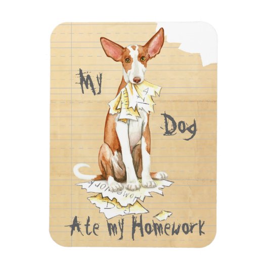 Mijn Ibizan Hound Ate Mijn thuiswerk Magneet (Verticaal)