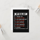 Mijn ideale dag Funny Weightlifting Verjaardagscad Kaart (Voorkant / Achterkant in situ)