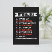 Mijn ideale dag Funny Woodworking Verjaardagscadea Kaart (Staand voorkant)