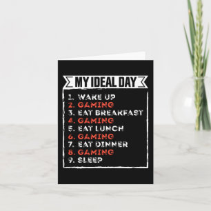 Mijn ideale dag grappig gamen verjaardagscadeau kaart