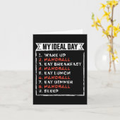 Mijn ideale dag grappige handbal verjaardagscadeau kaart (Gele Bloem)