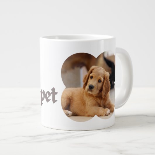 Mijn ideale huisdier - Puppy Love Design Grote Koffiekop (Voorkant rechts)