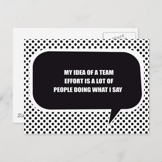 MIJN IDEE VAN EEN TEAMINSPANNING IS DAT MENSEN DOE BRIEFKAART (Voorkant / Achterkant)