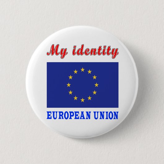 Mijn identiteit Europese Unie Ronde Button 5,7 Cm (Voorkant)