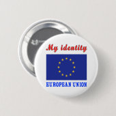 Mijn identiteit Europese Unie Ronde Button 5,7 Cm (Voorkant /achterkant)