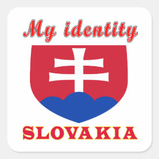 Mijn identiteit Slowakije Vierkante Sticker