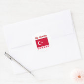 Mijn identiteit Turkije Ronde Sticker (Envelop)