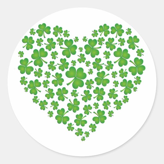 Mijn Ierse hart Ronde Sticker (Voorkant)