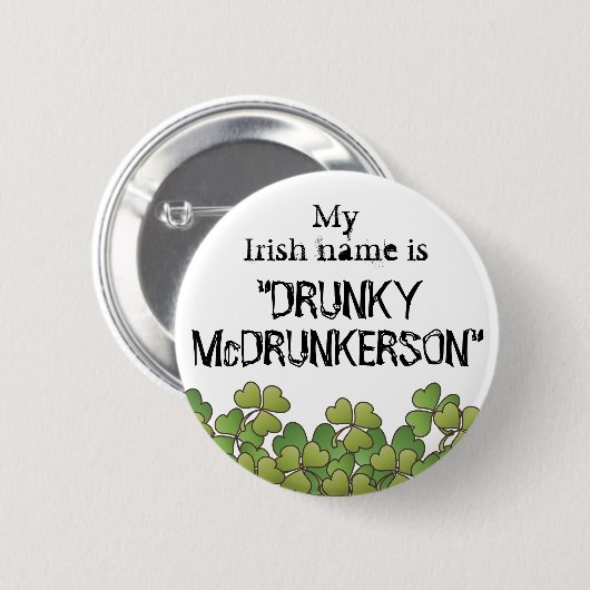 Mijn Ierse naam St. Patrick's Day Button (Voorkant /achterkant)