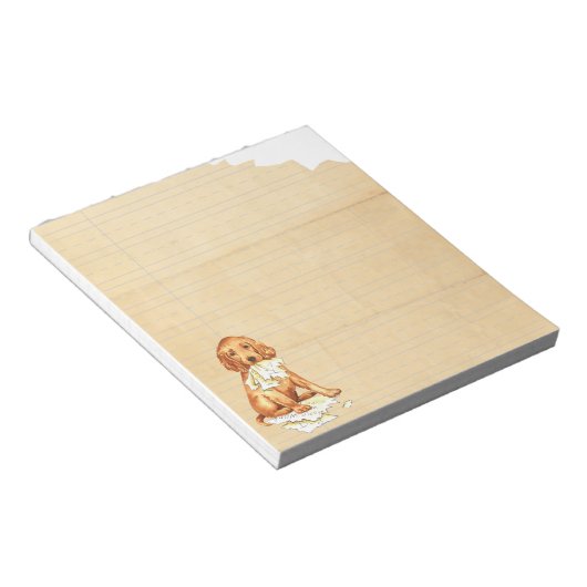 Mijn Ierse Setter Ate mijn thuiswerk Notitieblok (Schuin)