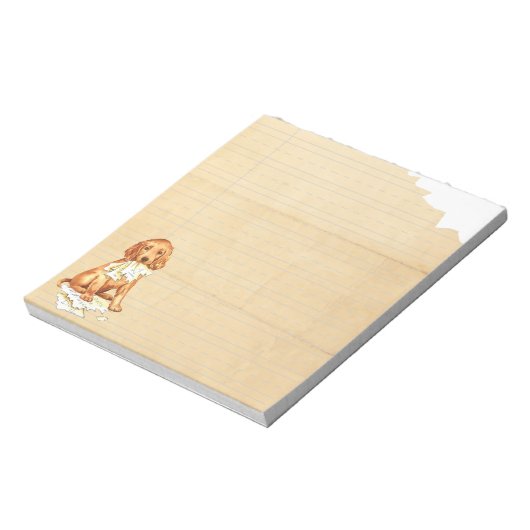 Mijn Ierse Setter Ate mijn thuiswerk Notitieblok (Linkerzijde)