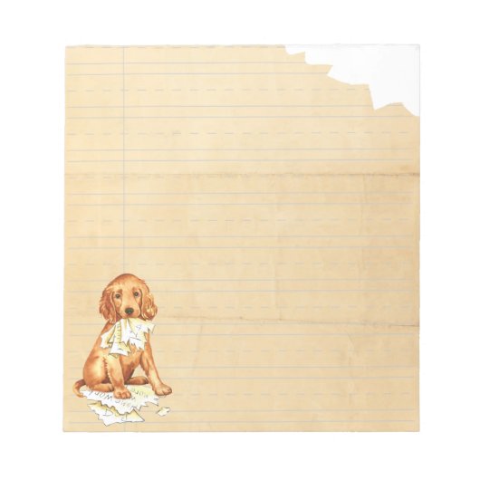 Mijn Ierse Setter Ate mijn thuiswerk Notitieblok (Voorkant)