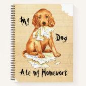 Mijn Ierse Setter Ate mijn thuiswerk Notitieboek (Voorkant)