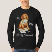 Mijn Ierse Setter Ate Mijn thuiswerk T-shirt (Voorkant)
