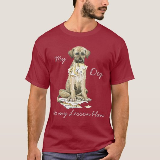Mijn Ierse Wolfhound Ate mijn Lesson Plan T-shirt (Voorkant)