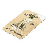 Mijn Ierse Wolfhound Ate mijn thuiswerk Magneet (Linkerzijde)